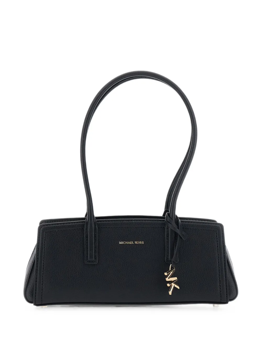 Michael Michael Kors logo-pendant leather tote bag - Nero