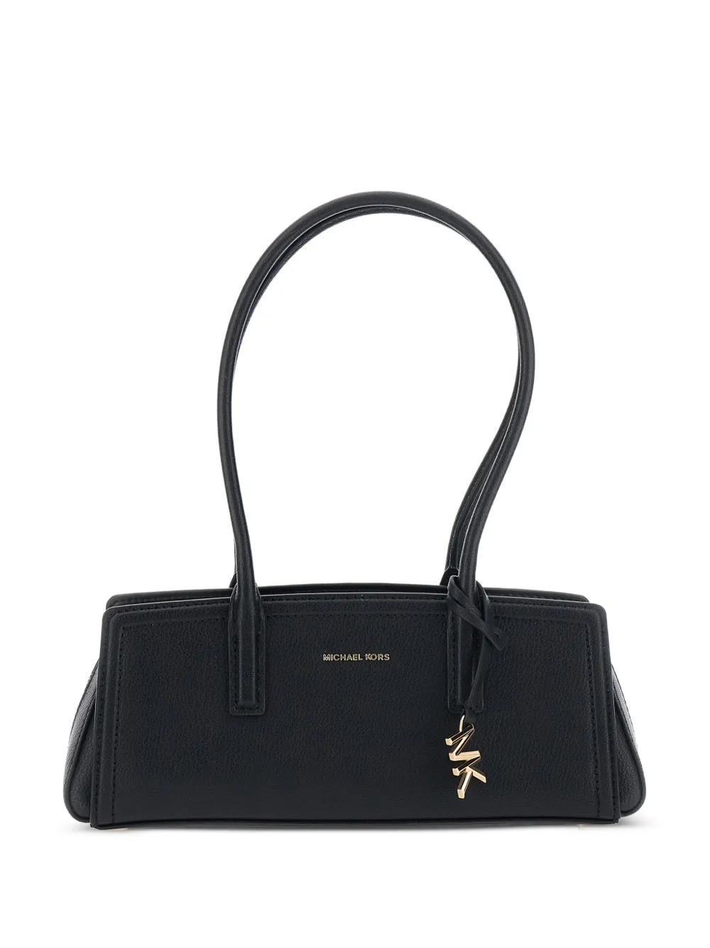 Michael Kors logo-pendant leather tote bag Zwart