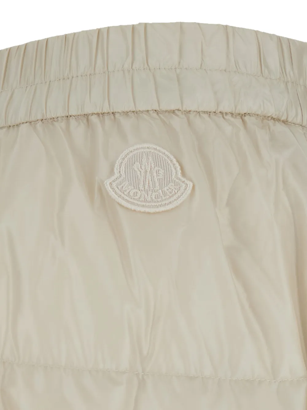 Moncler quilted logo-patch maxi skirt Beige