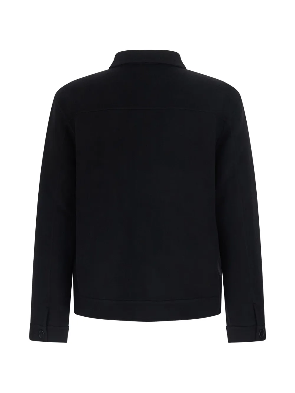 Low Brand button-up wool shirt jacket Zwart