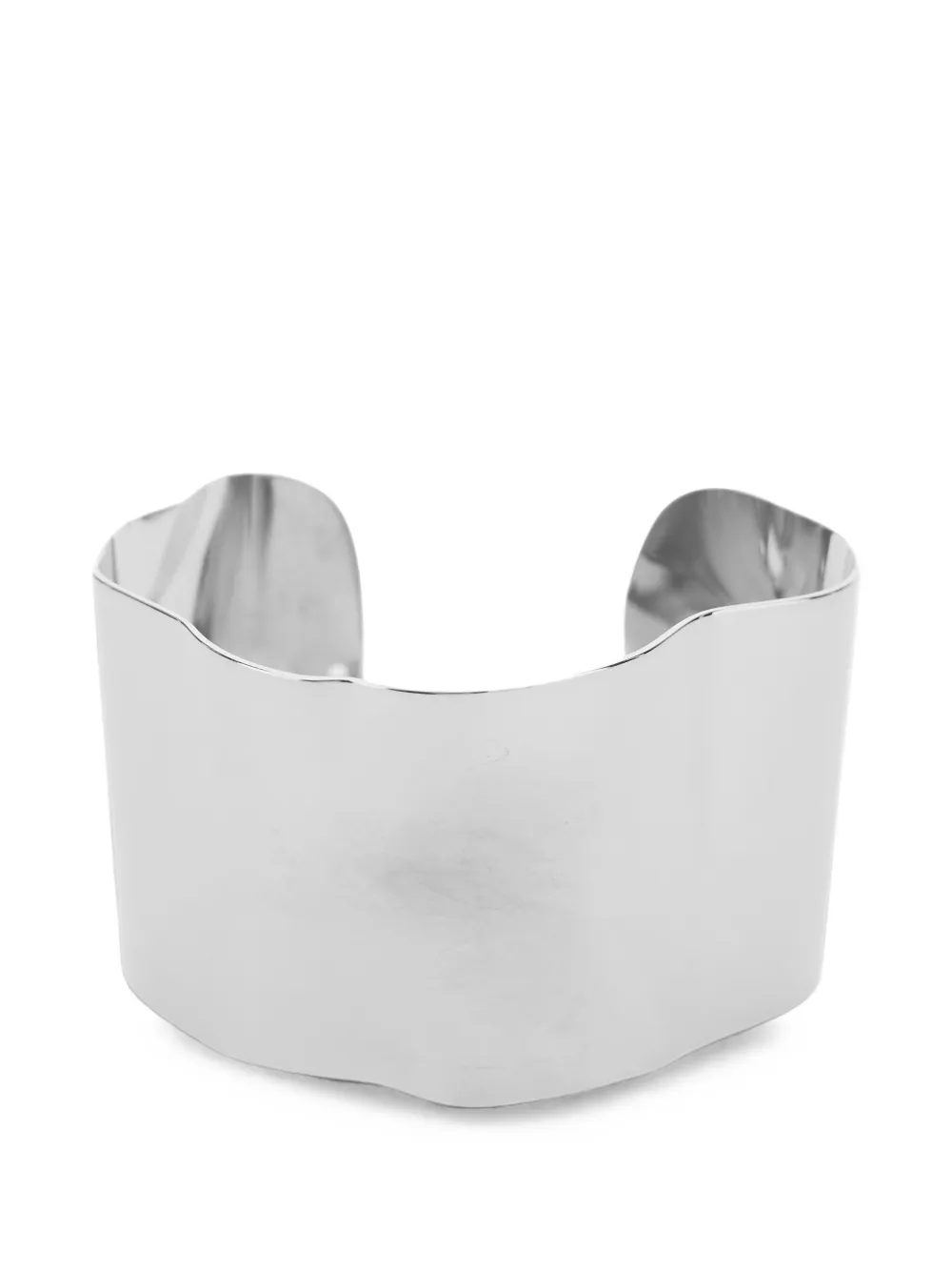 Semicouture Tina wavy-edge cuff bracelets - Argento