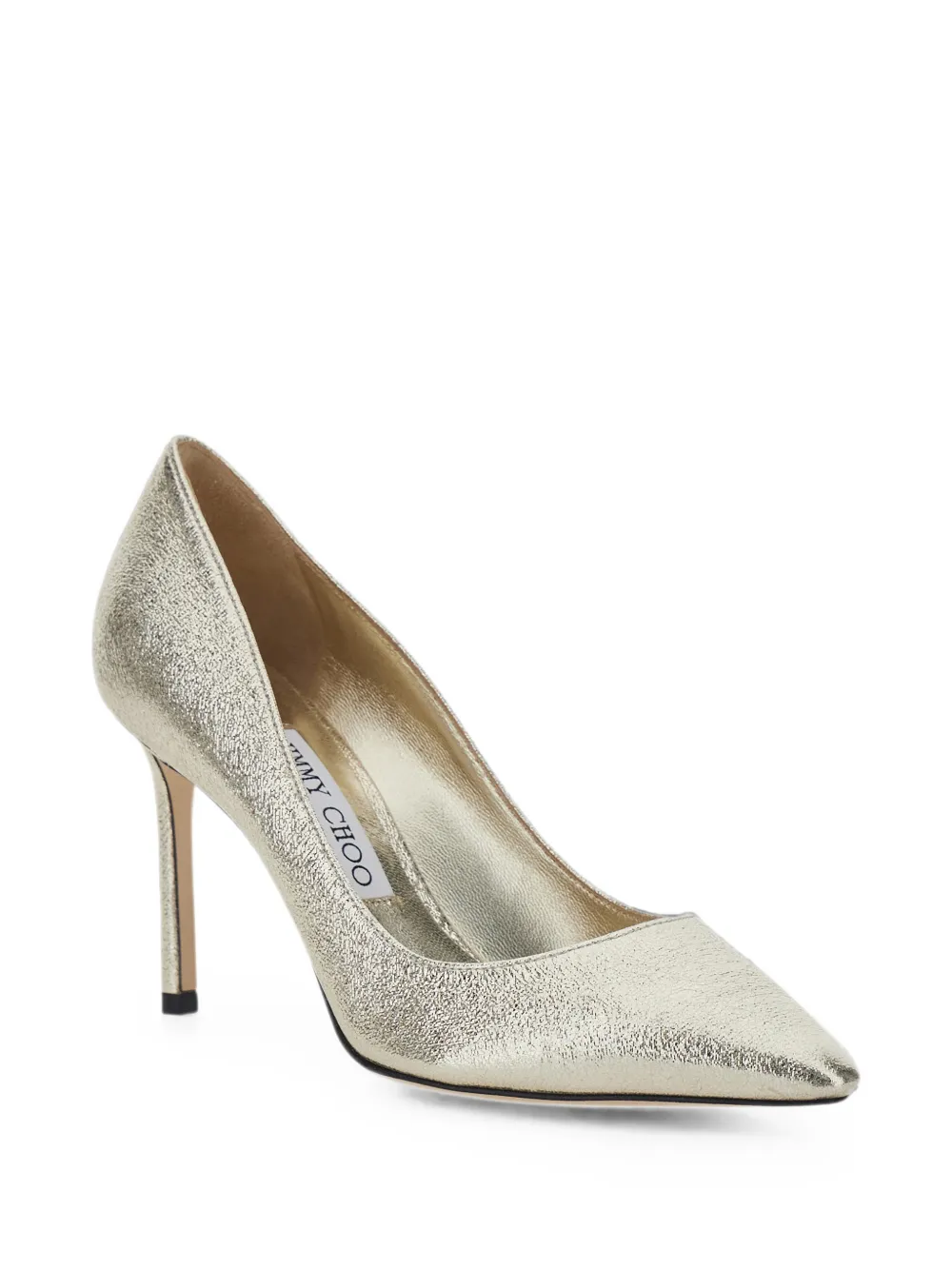Jimmy Choo Romy 85 metallic-effect pumps - Silber