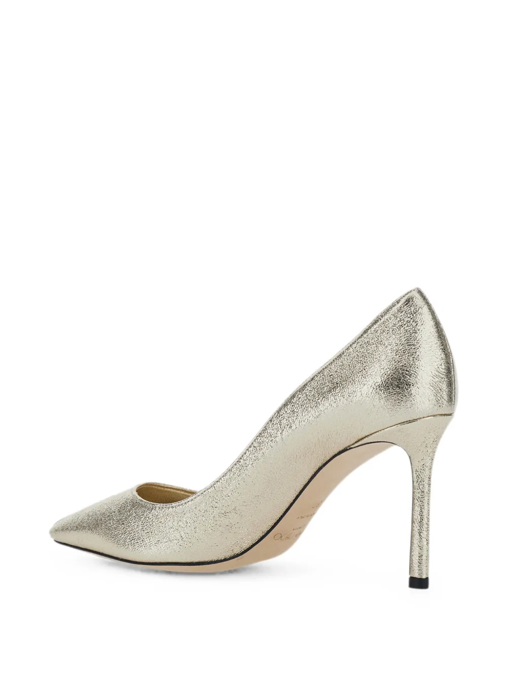 Jimmy Choo Romy 85 metallic-effect pumps Zilver