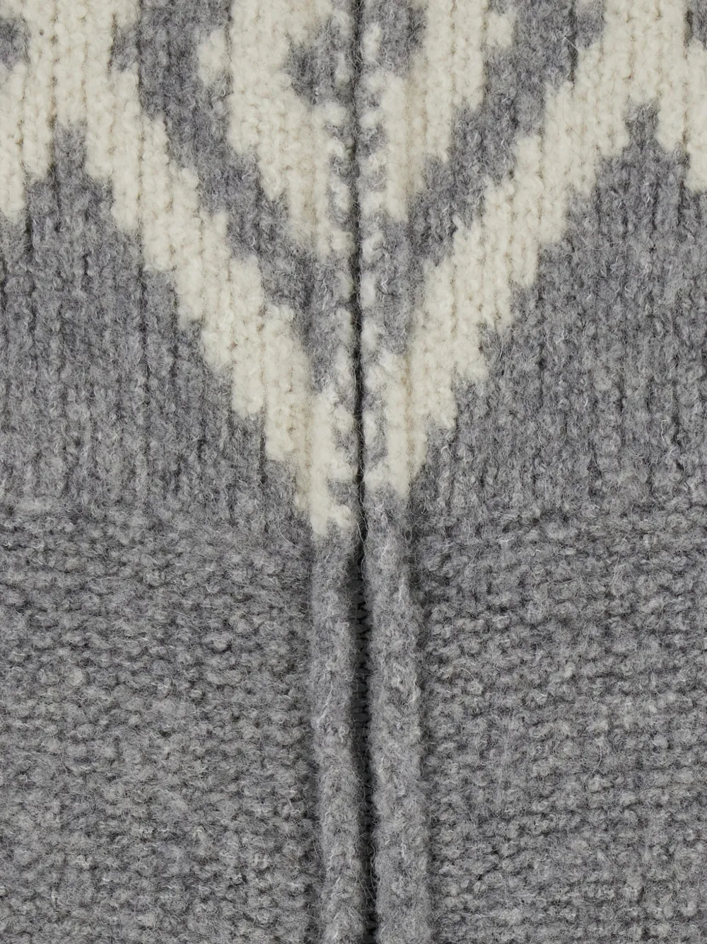 Kangra Vest met geometrisch patroon en rits Grijs