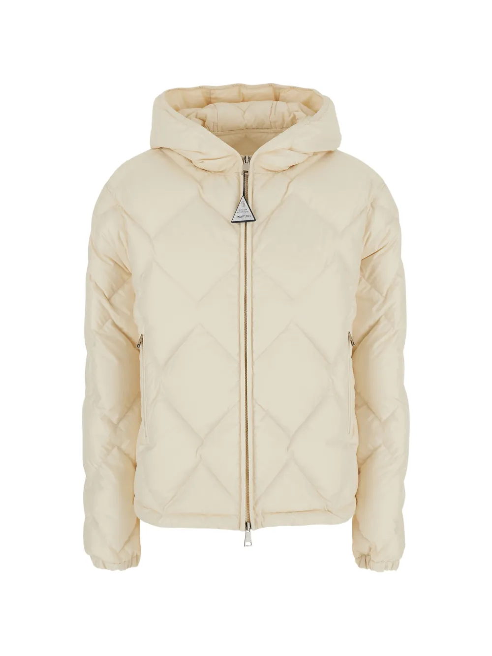 Moncler Arvouinne hooded triangle-quilted puffer jacket · 48