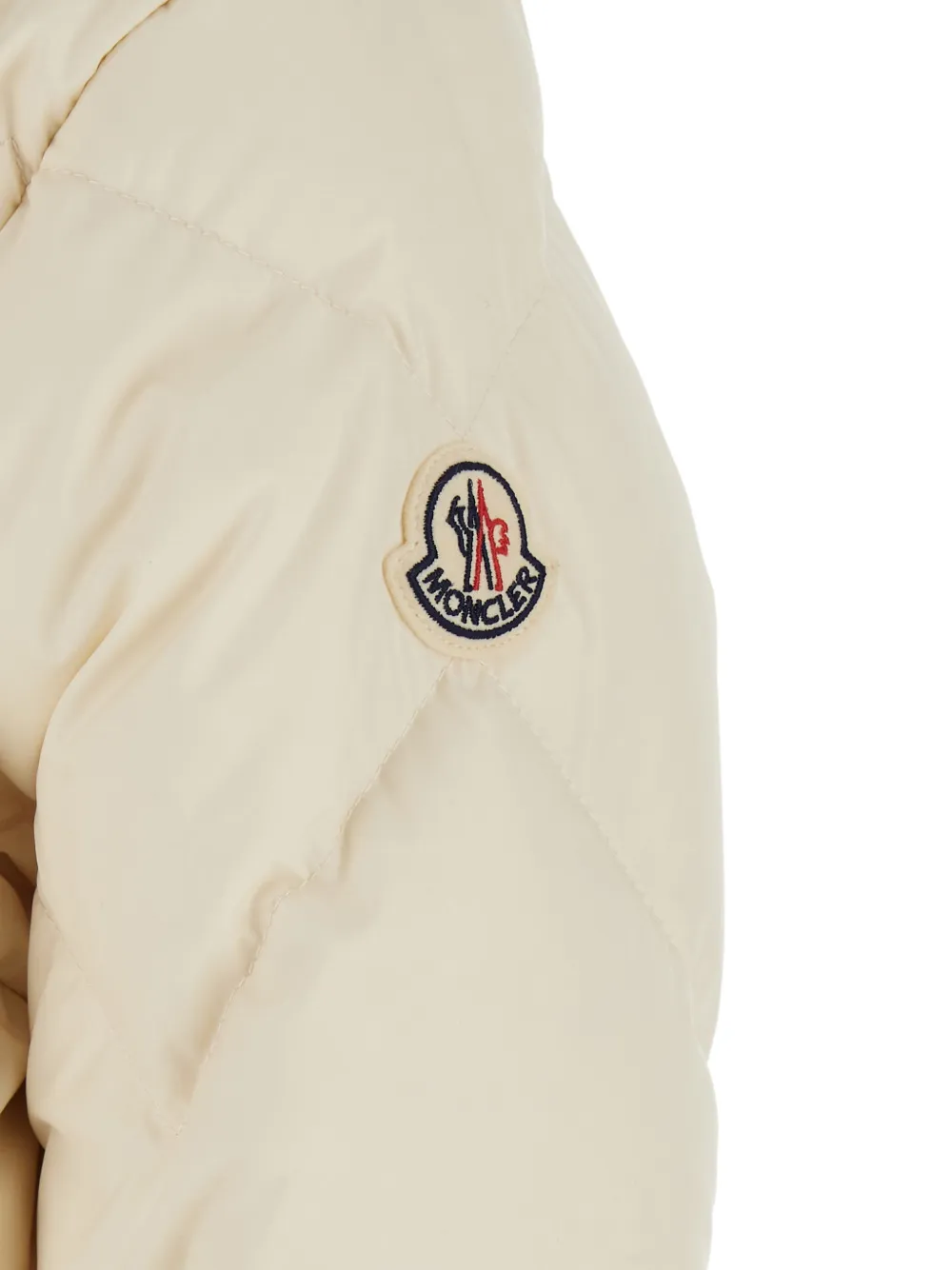 Moncler Arvouinne gewatteerd donsjack met capuchon Wit