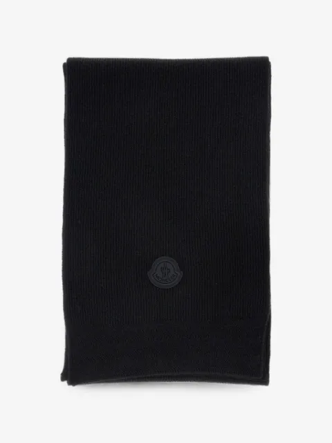 Moncler écharpe côtelée à patch logo