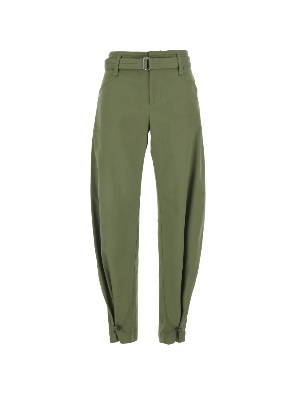 Semicouture Ryana belted button-cuff trousers - Verde