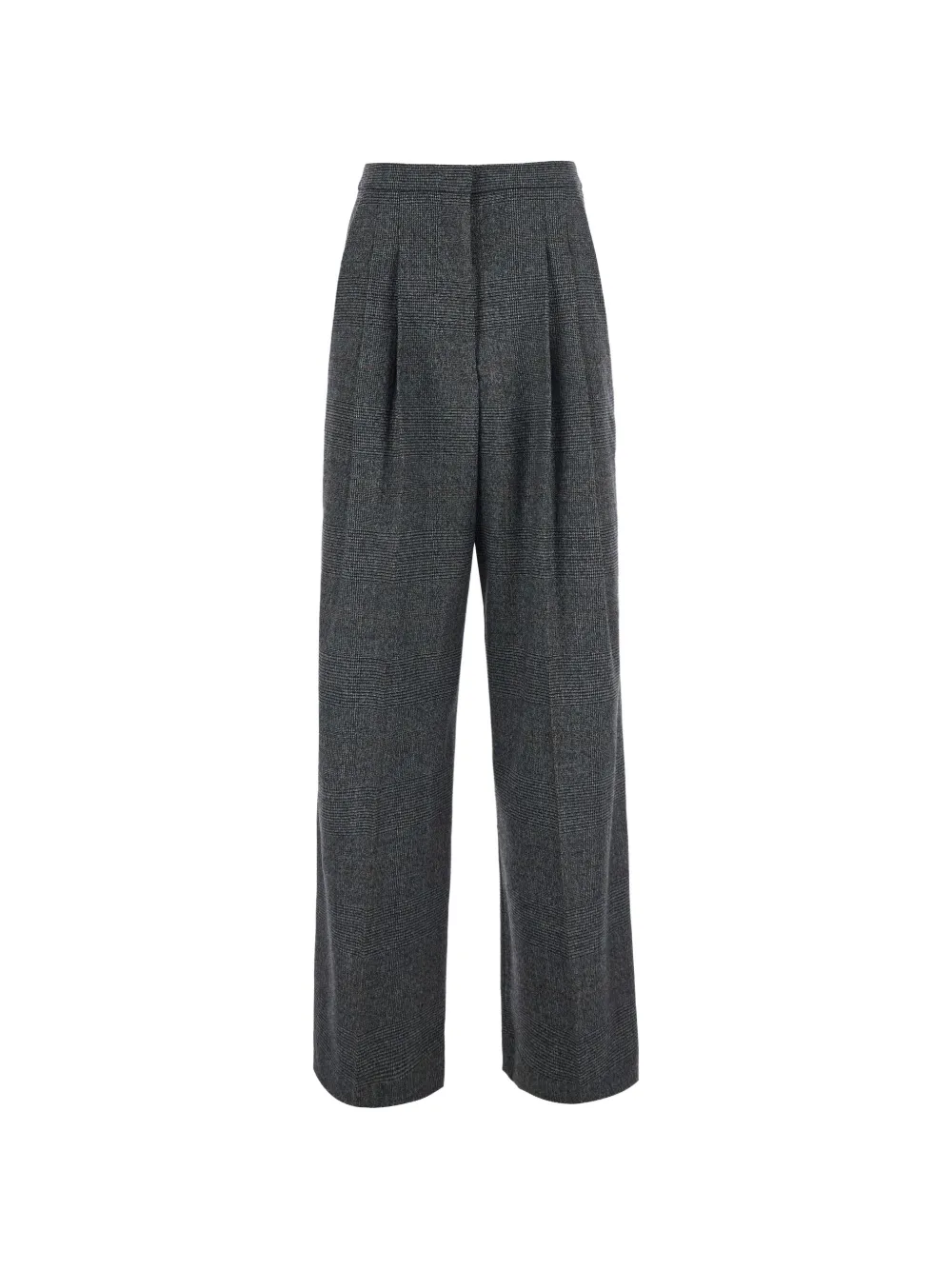 PT Torino prince of wales check pleated trousers - Grigio