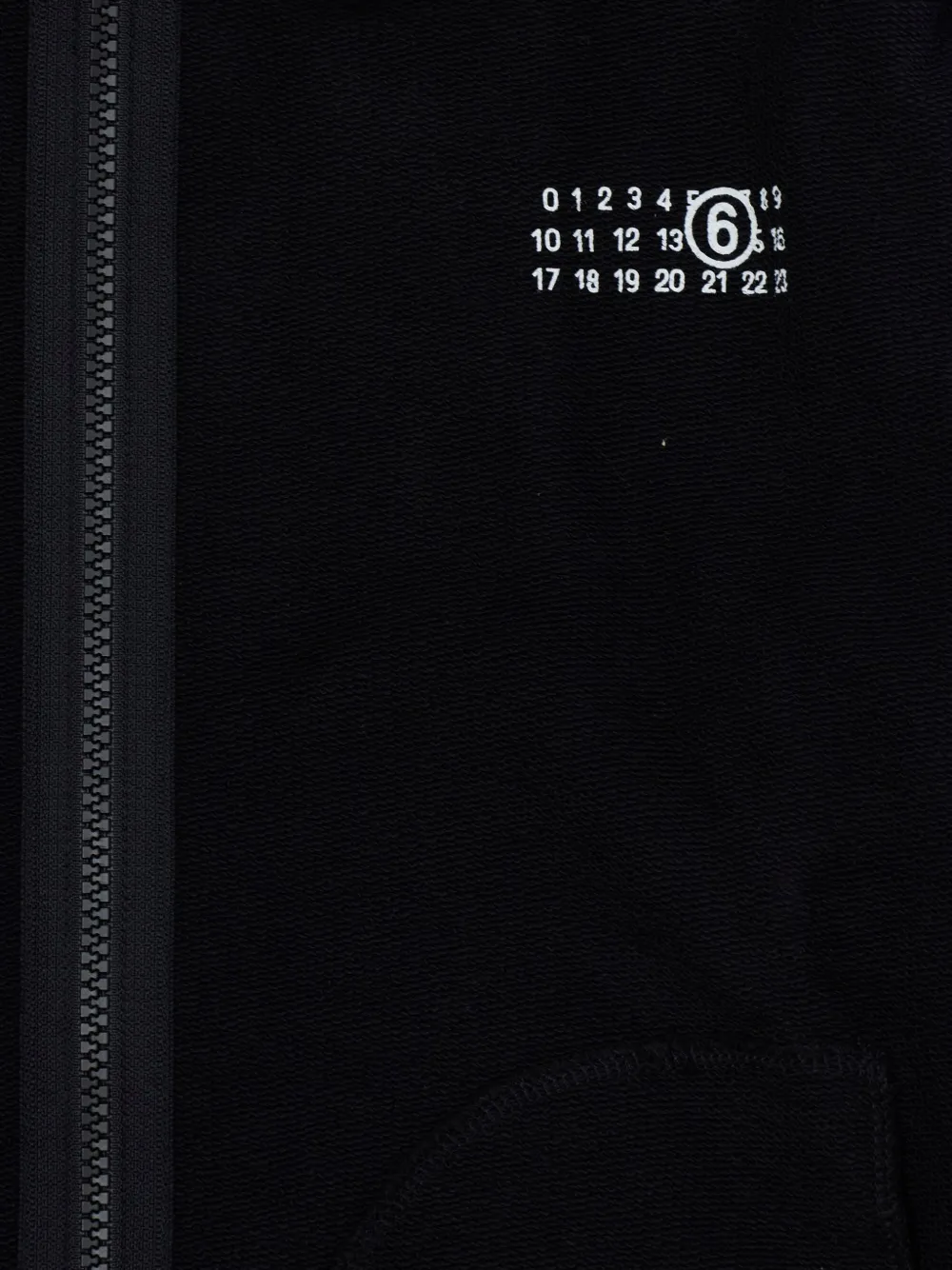 MM6 Maison Margiela Kids Hoodie met logoprint en rits Zwart