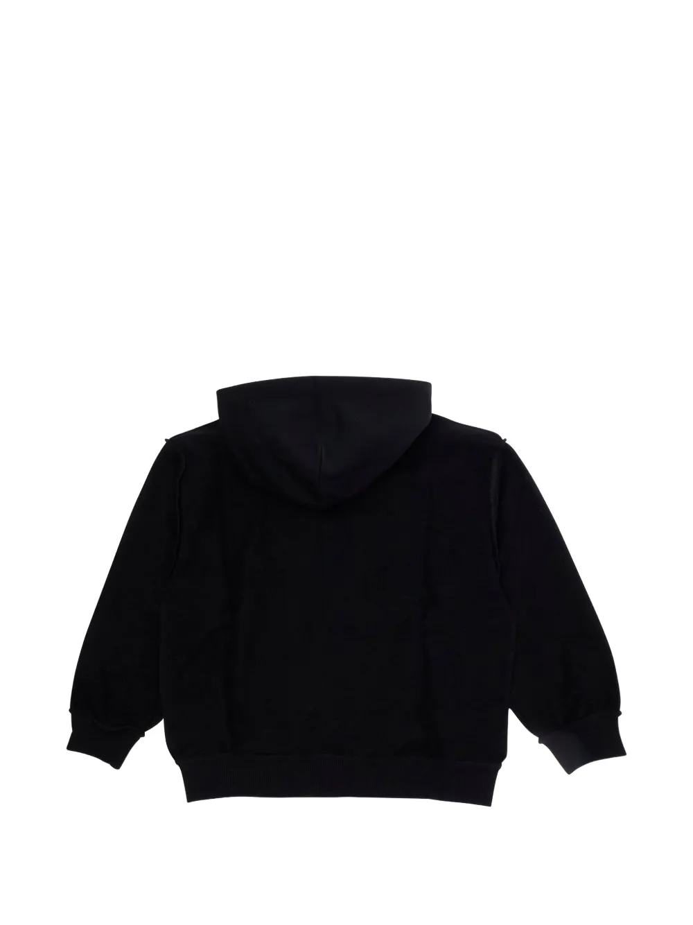 MM6 Maison Margiela Kids Hoodie met logoprint en rits Zwart
