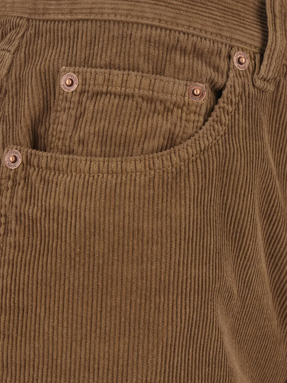 Saint Laurent 70s ribfluwelen broek Bruin