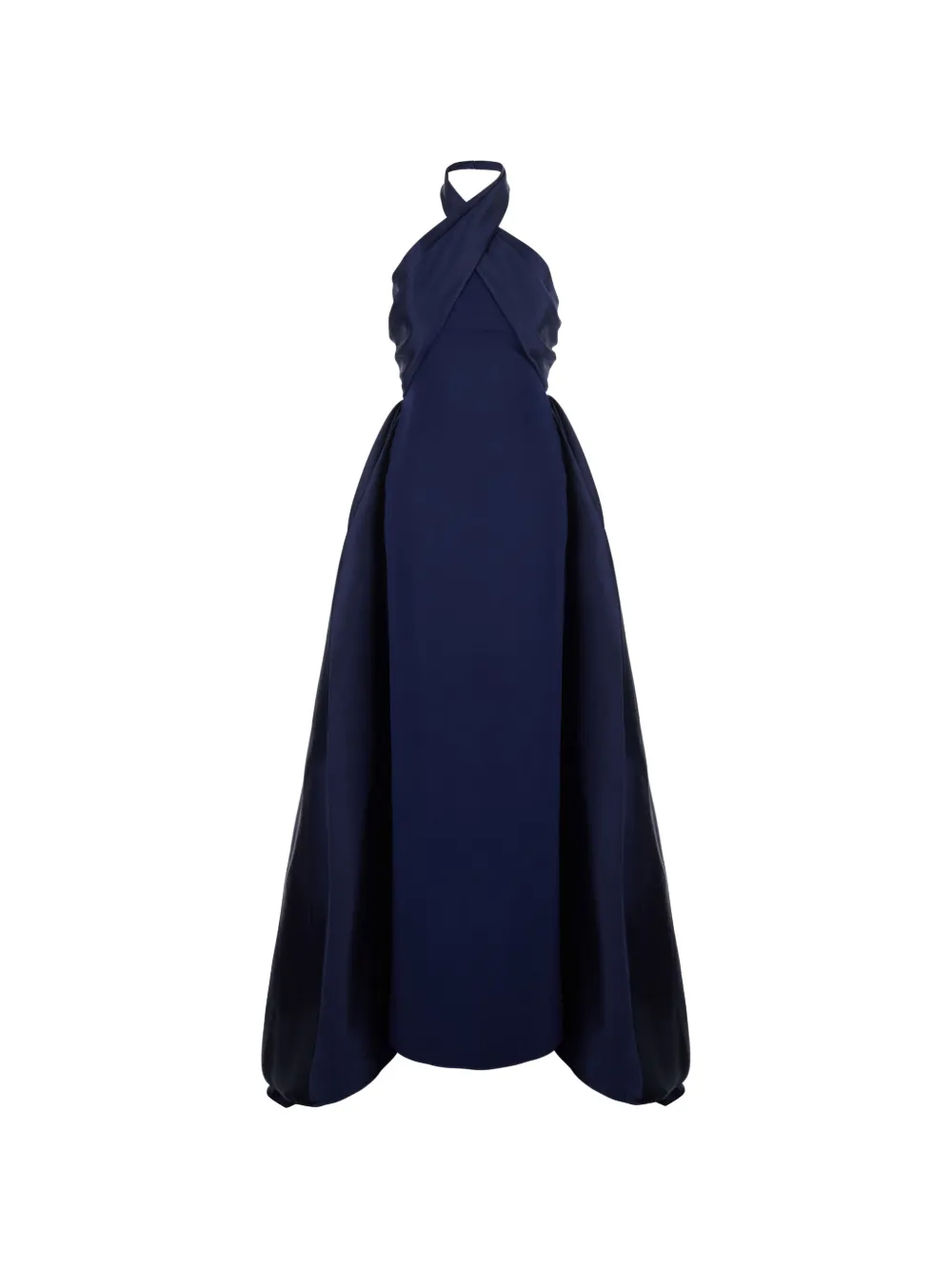 Solace London halterneck draped-panel gown maxi dress