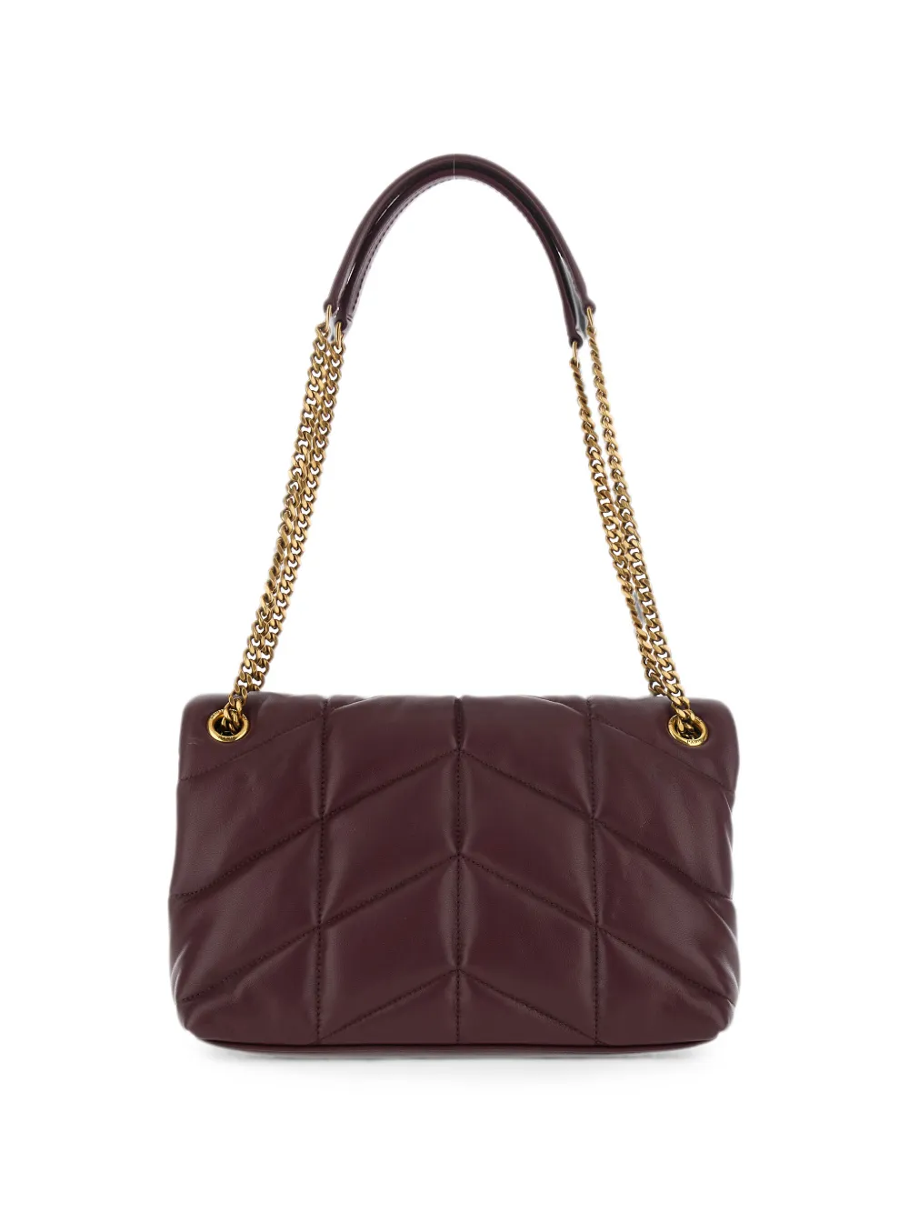 Saint Laurent Kleine Puffer tas van lamsleer Rood
