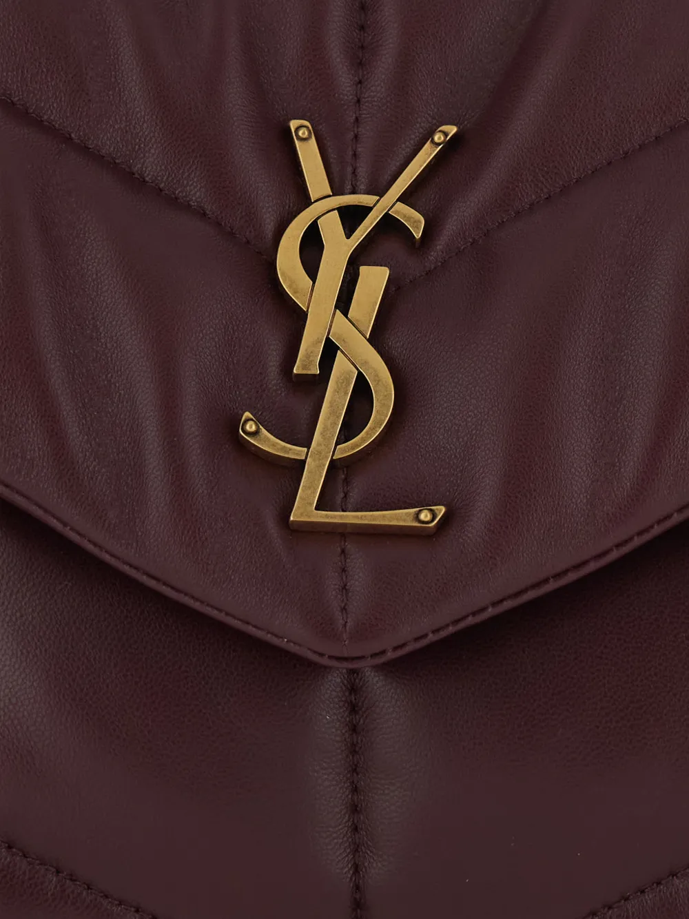 Saint Laurent Kleine Puffer tas van lamsleer Rood