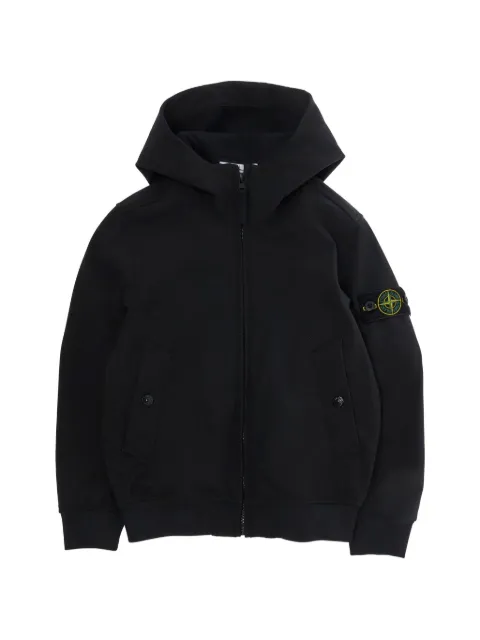 Stone Island Junior Compass-patch hooded jacket