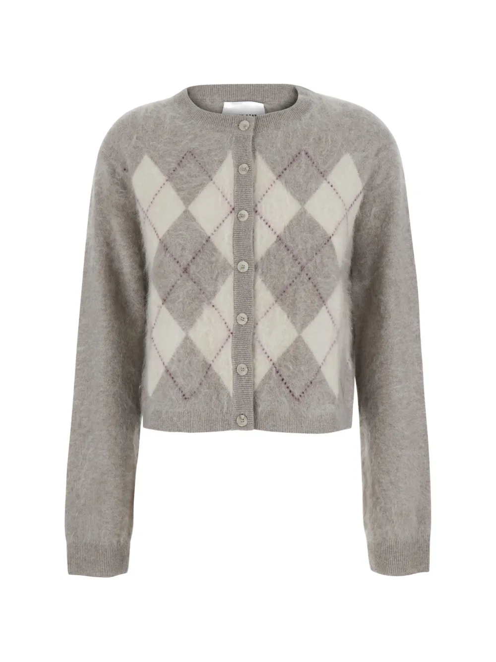 Soft Goat argyle-knit cardigan - Grey