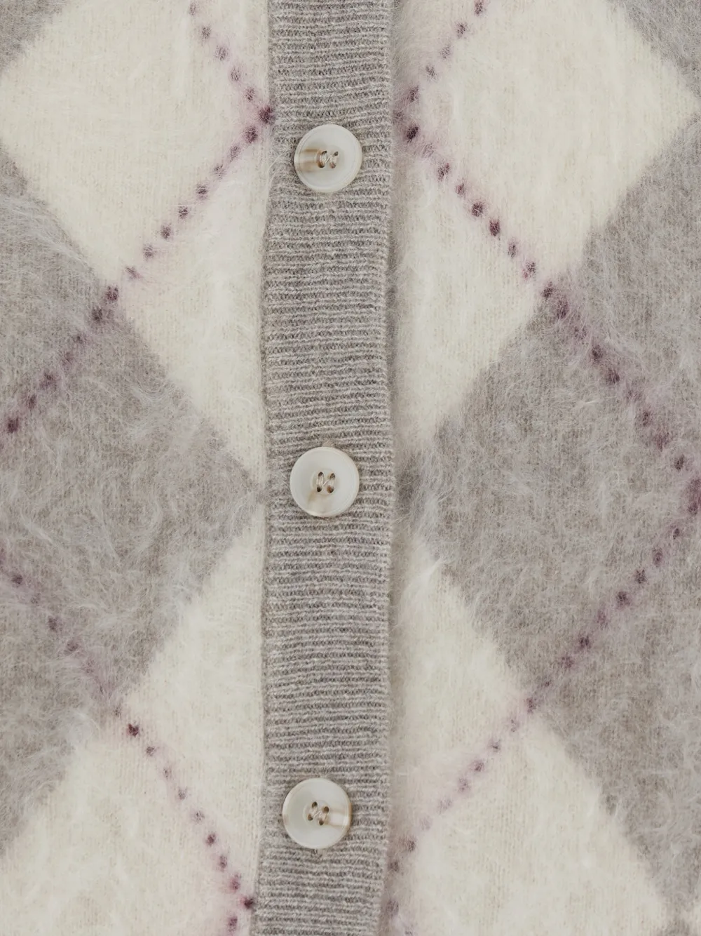Soft Goat Vest met argyle patroon Grijs