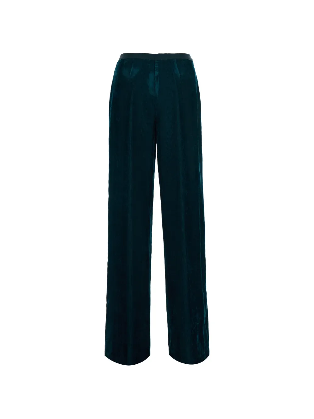 Forte Straight broek met ribfluwelen-effect Blauw