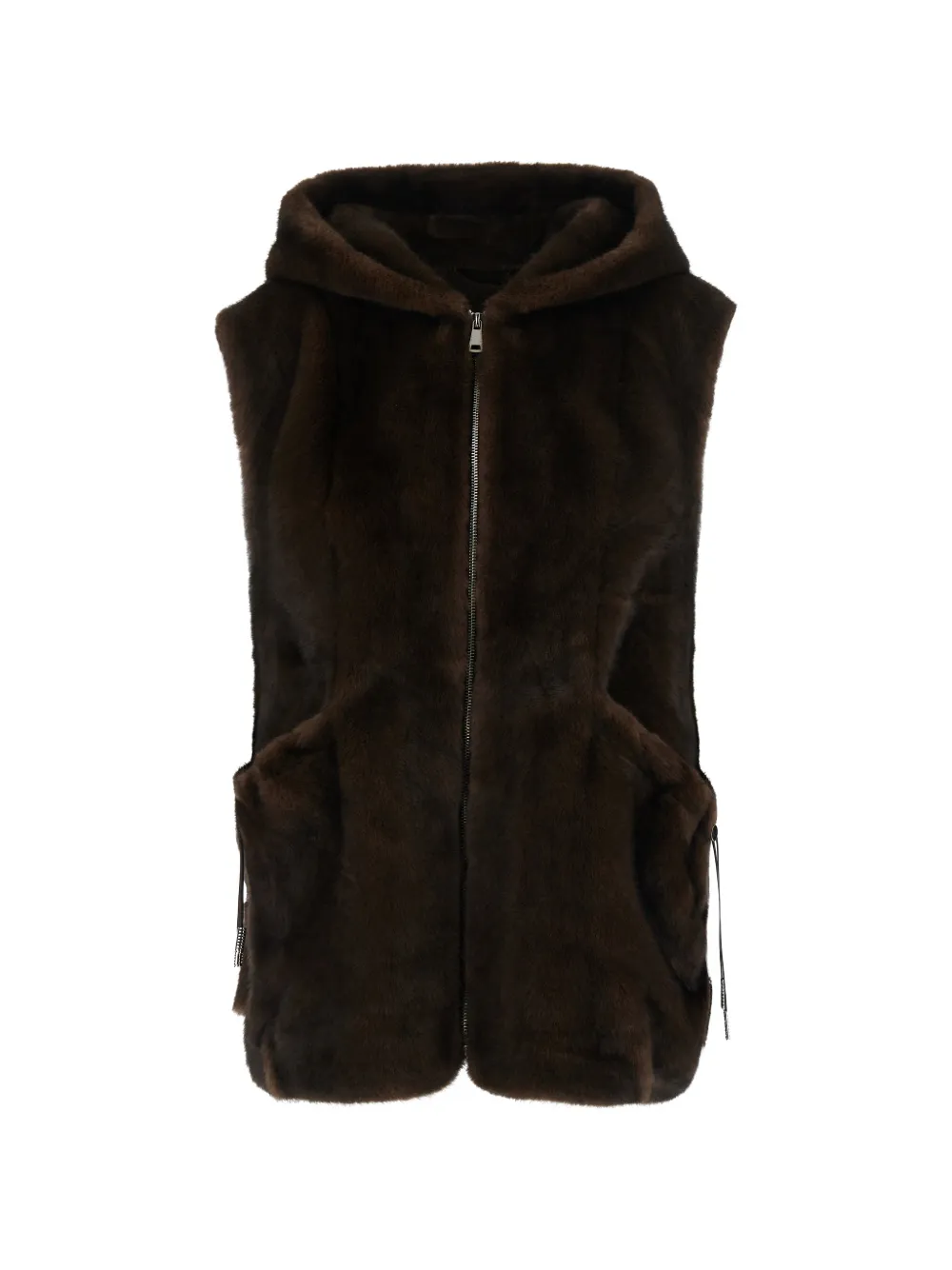 Giovanni Paris Maury faux-fur hooded gilet