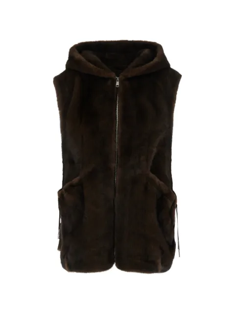 Giovanni Paris Maury faux-fur hooded gilet
