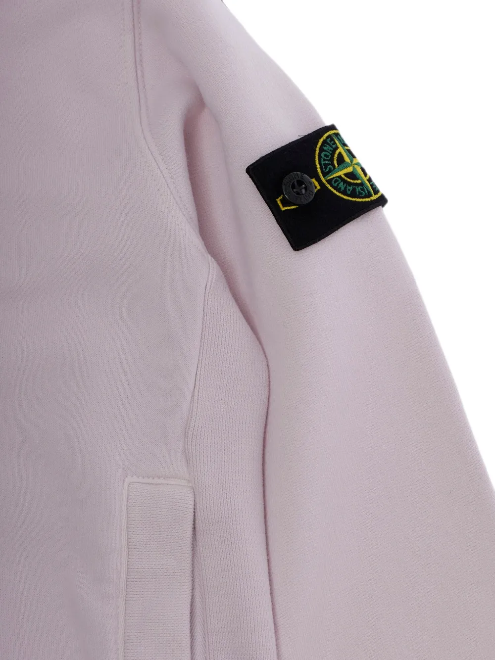 Stone Island Junior Hoodie met rits Roze