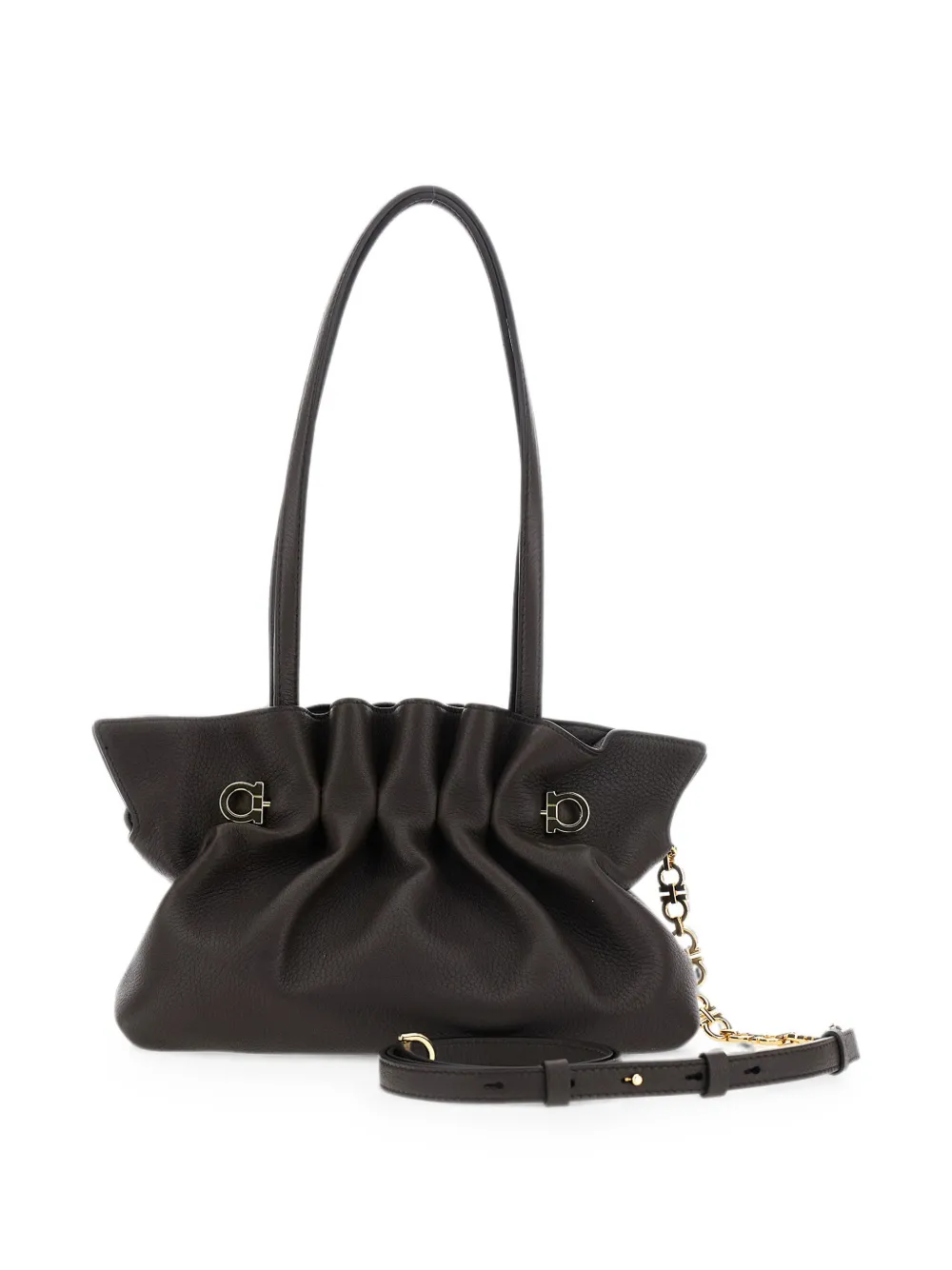 Ferragamo Soft kleine tas Bruin
