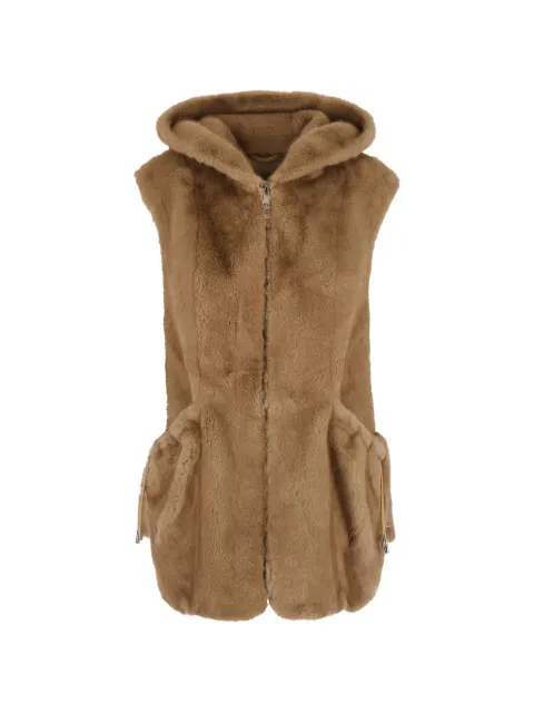 Giovanni Paris faux-fur hooded gilet