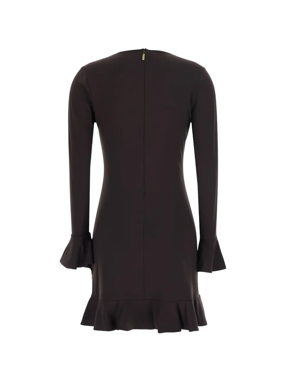Michael Kors Stretch matte jersey jurk met ruches Bruin