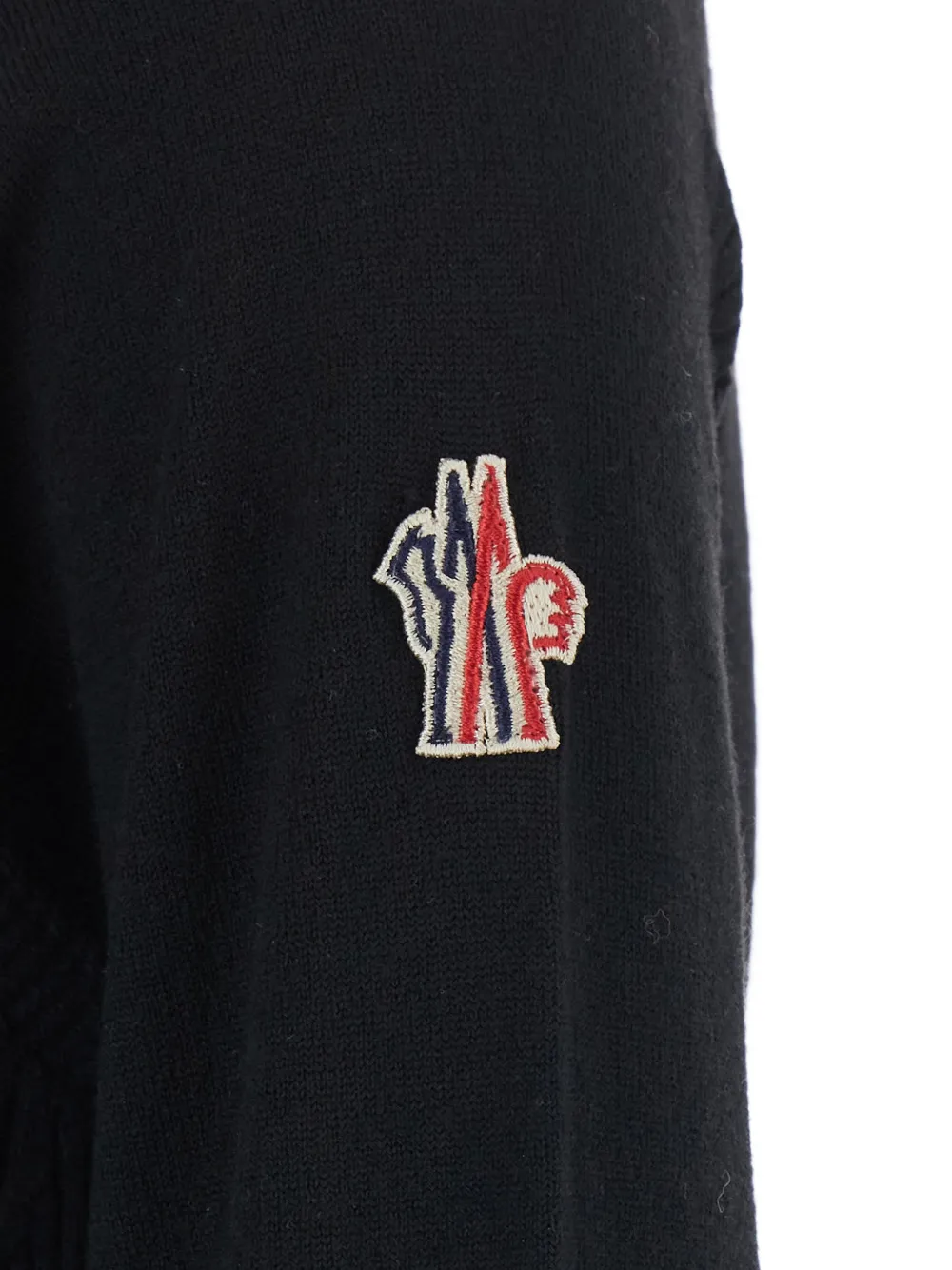 Moncler Grenoble ribbed-knit roll-neck sweater Zwart