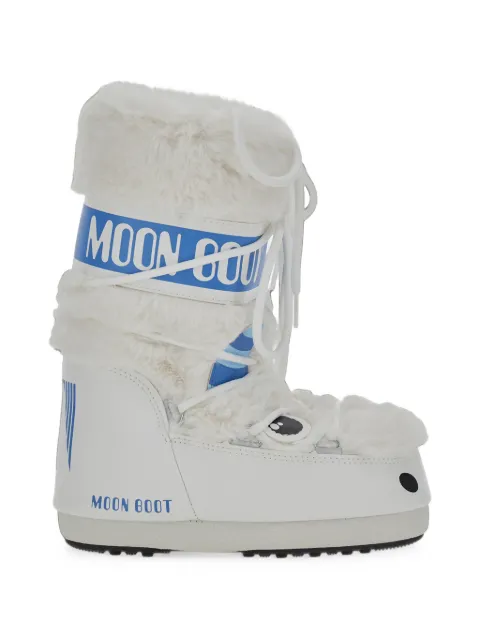 Moon Boot Kids Icon Little Yeti faux-fur lace-up boots