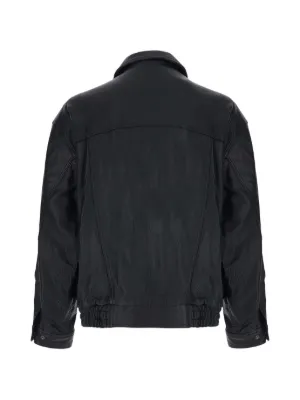 C.P. Company Hooded Medium Leather Jacket | Black | FARFETCH