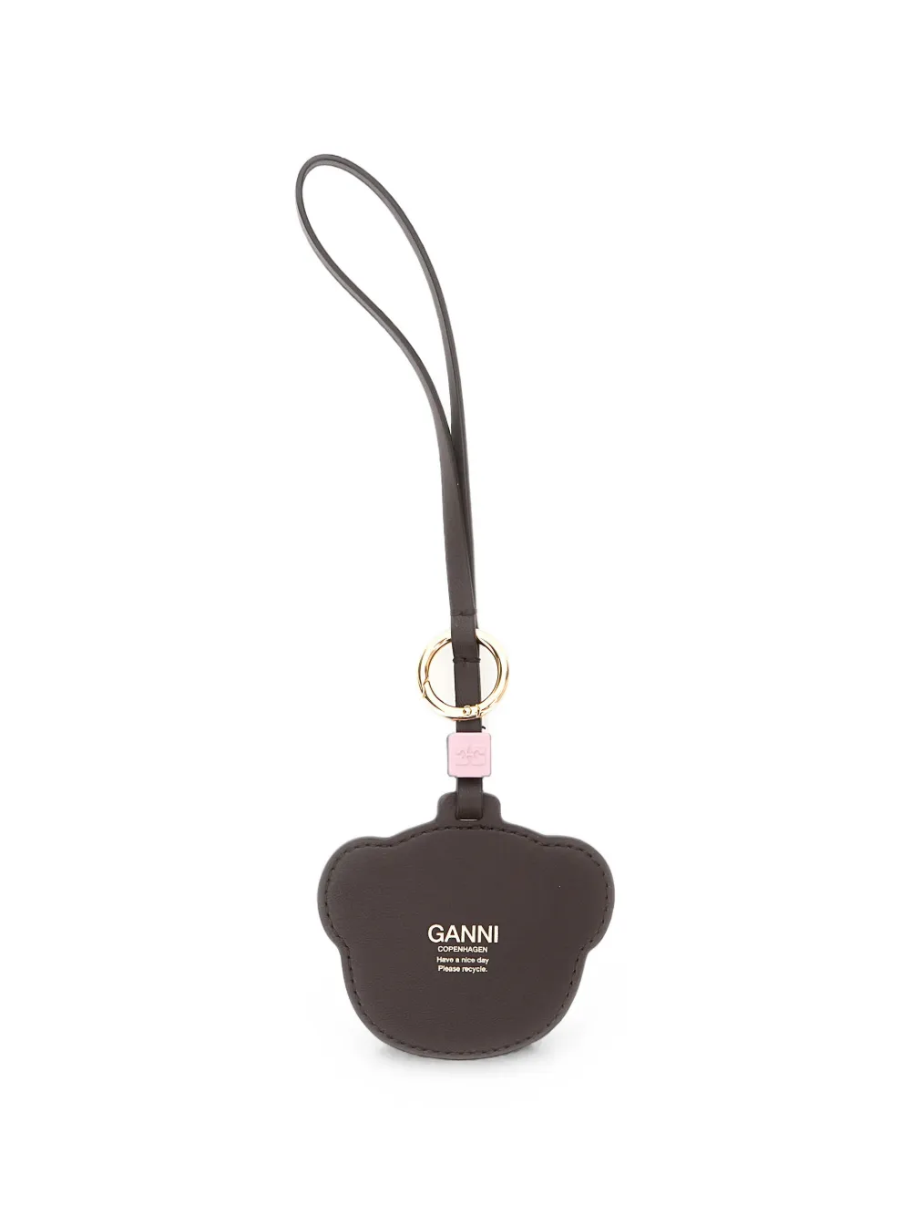 GANNI Sleutelhanger met teddybeer-patroon Bruin