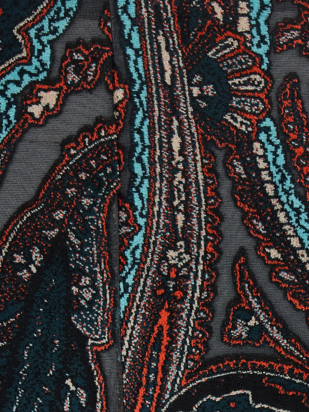 ETRO Paisley-print flared trousers Zwart