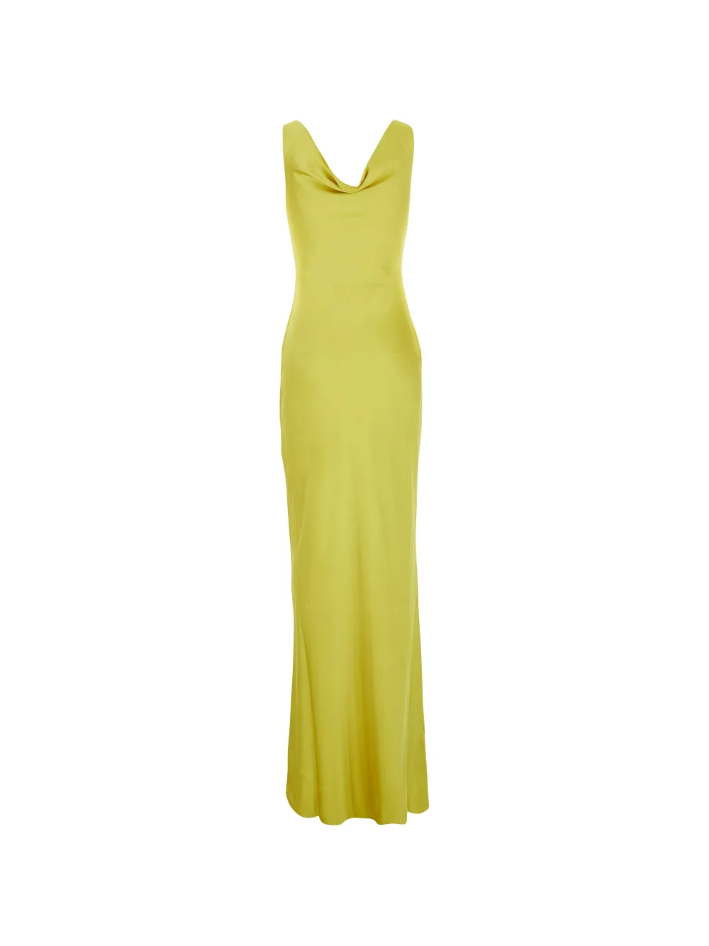 Norma Kamali Maria Gown mouwloze maxi-jurk Geel