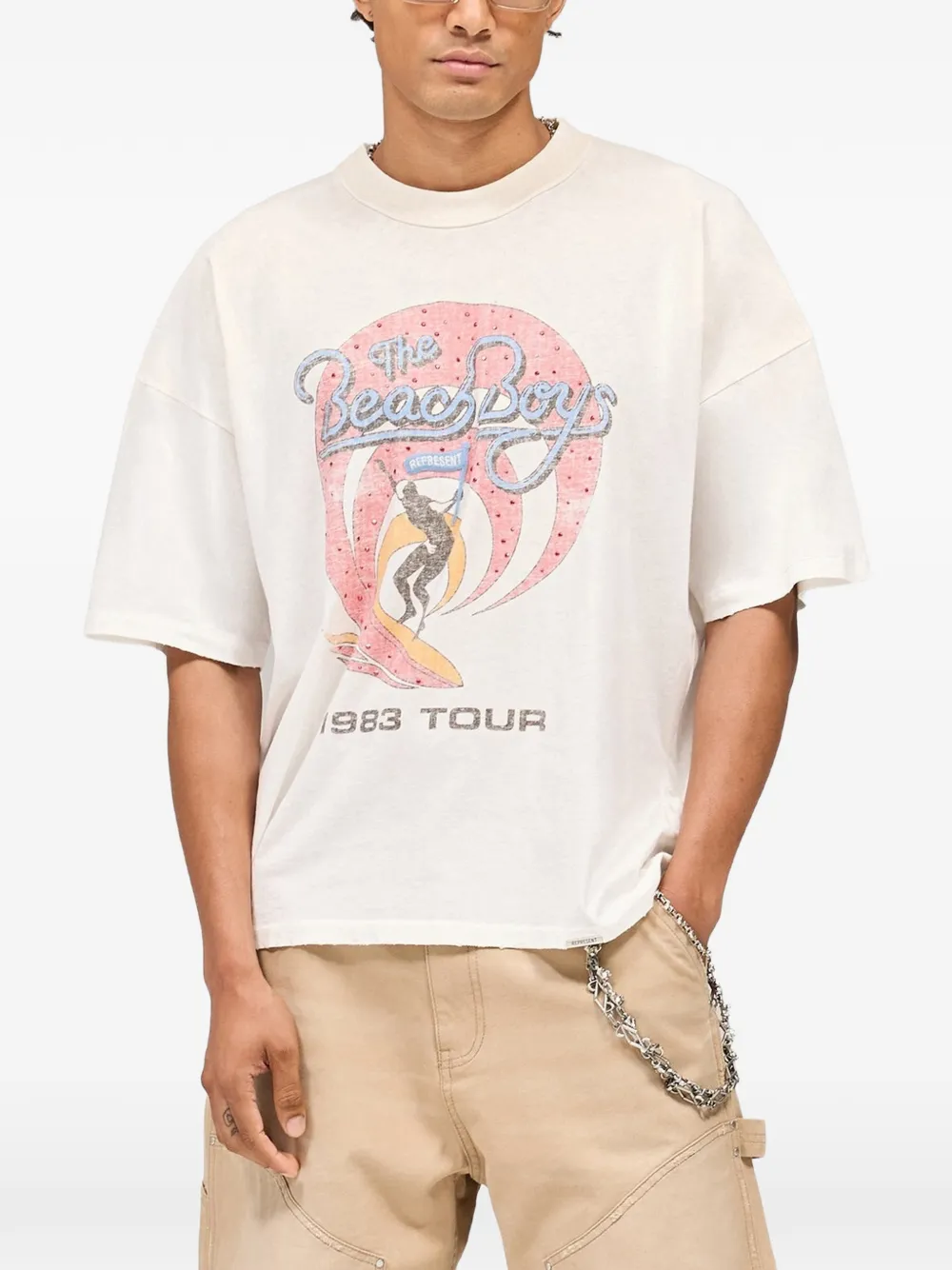 Represent x The Beach Boys Tour T-shirt met grafische print Wit