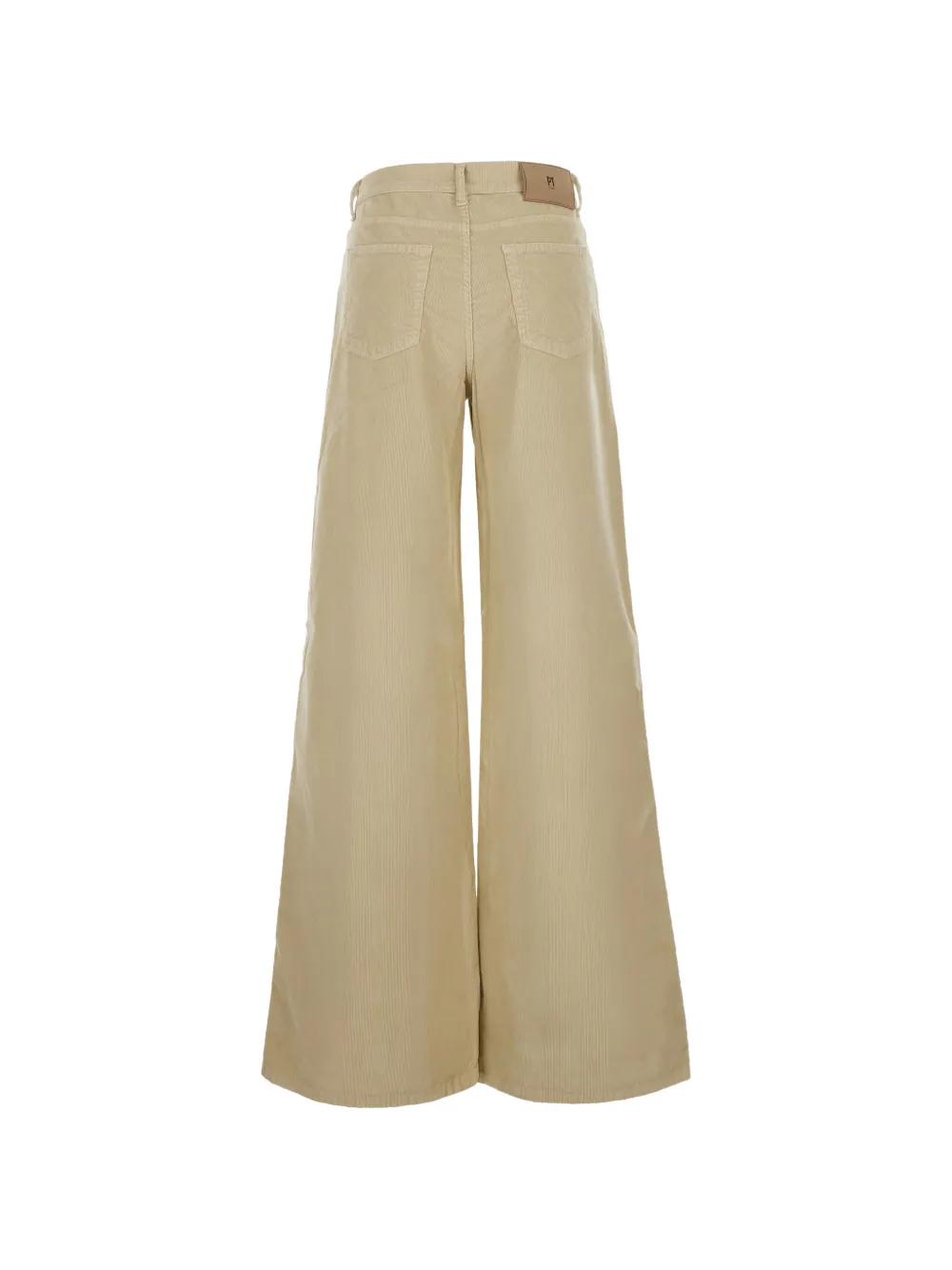 PT Torino Cindy ribfluwelen palazzo broek Beige