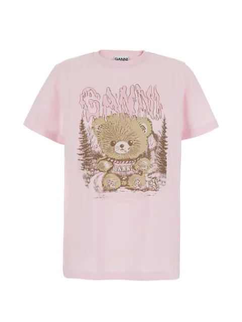 GANNI camiseta con oso estampado