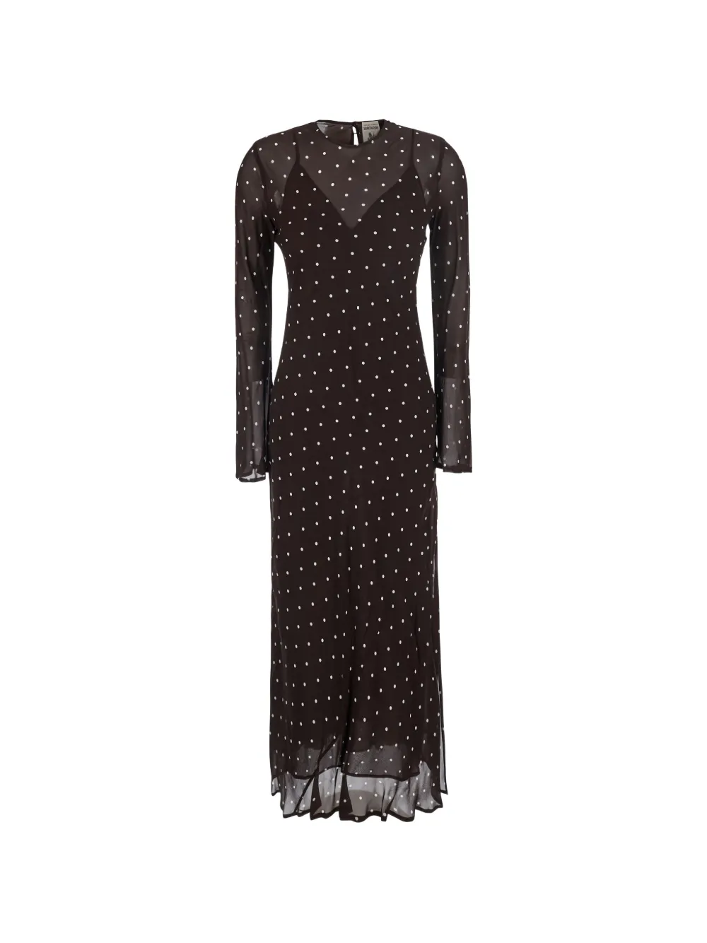 Semicouture polka-dot dress - Marrone