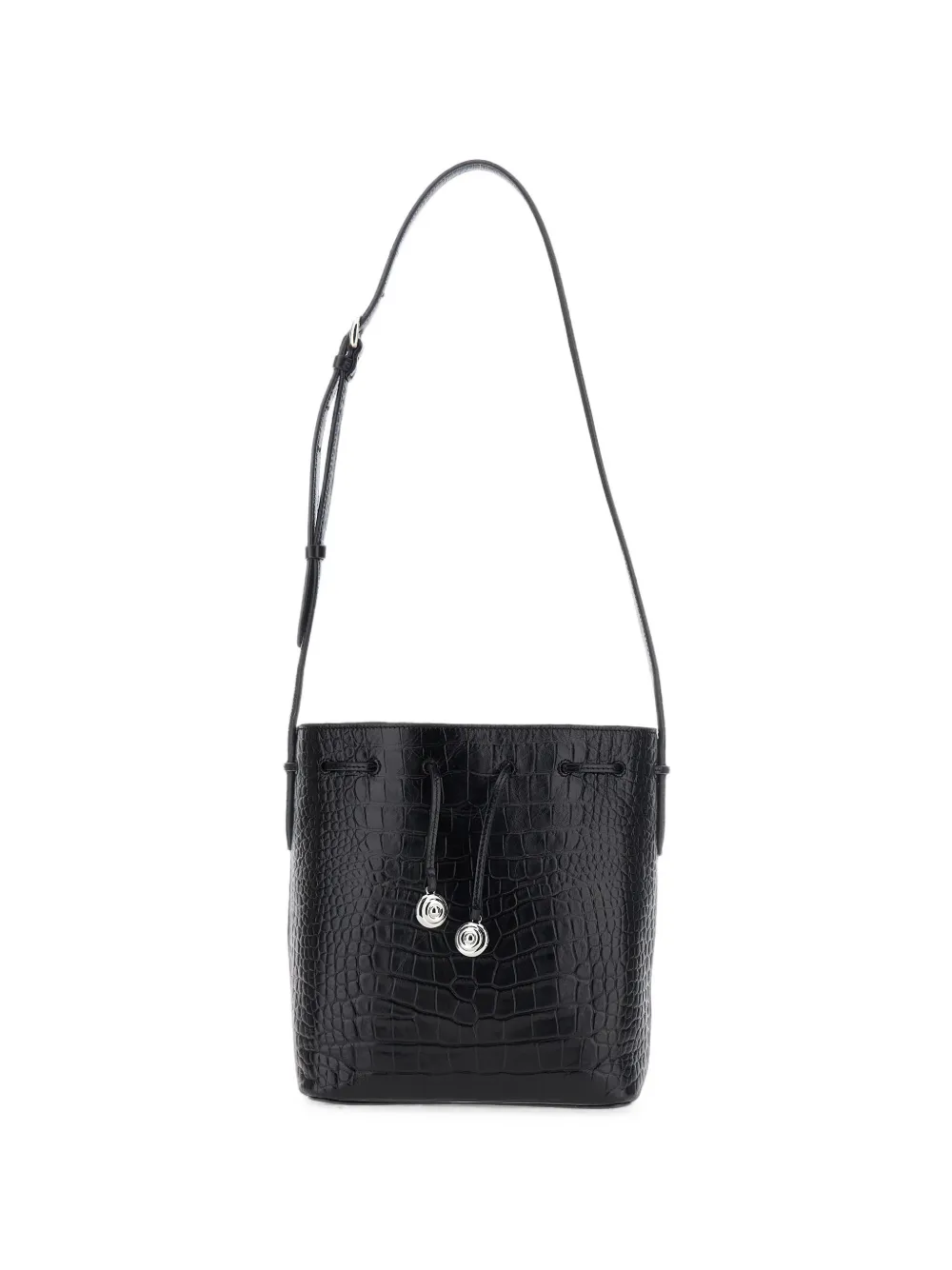 Liffner small Charm crocodile-effect leather bucket bag