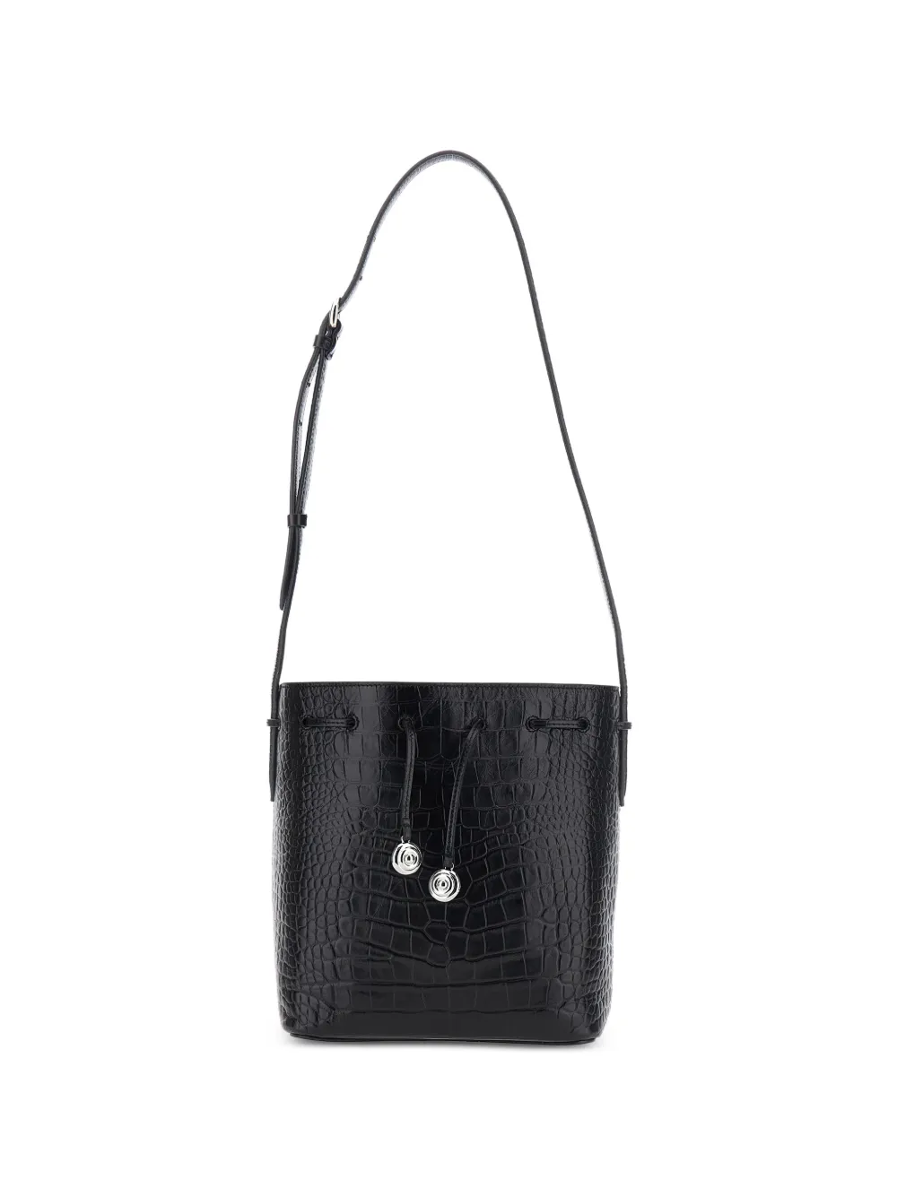 Liffner small Charm crocodile-effect leather bucket bag