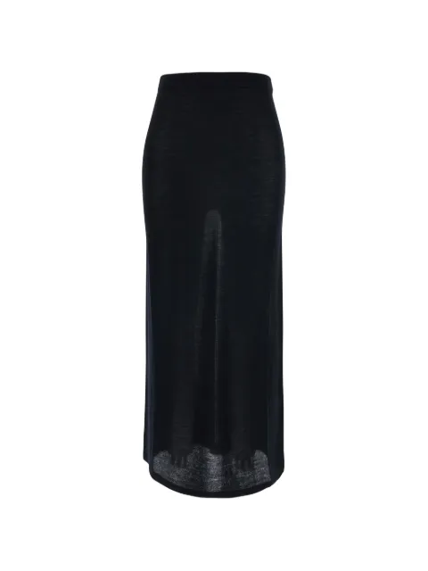 Semicouture Angie virgin wool knit midi skirt