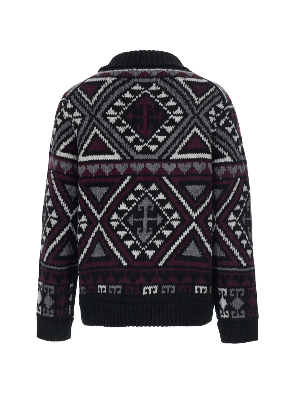 Roberto Collina Vest met geometrisch patroon en rits Zwart