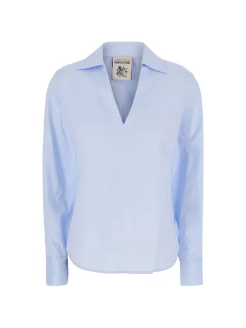 Semicouture V-neck long-sleeve blouse