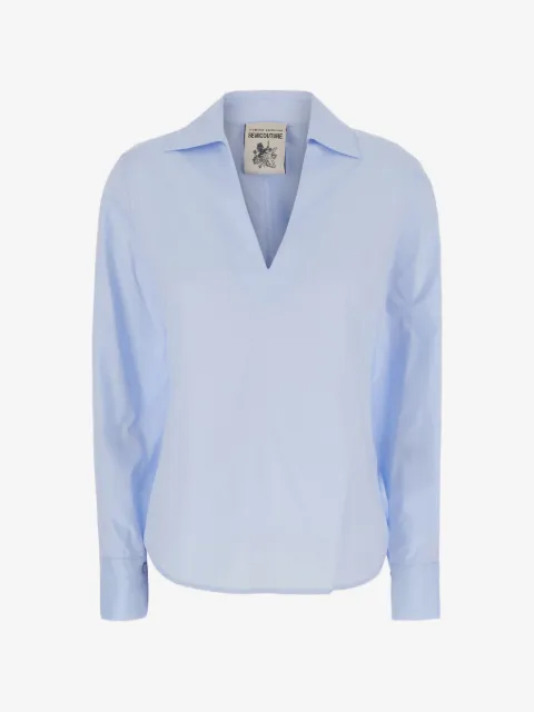 Semicouture V-neck long-sleeve blouse
