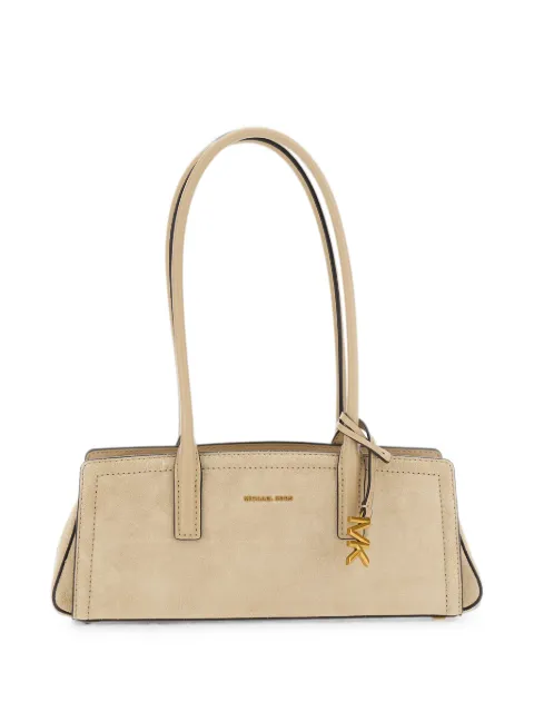 Michael Michael Kors logo-plaque suede tote bag