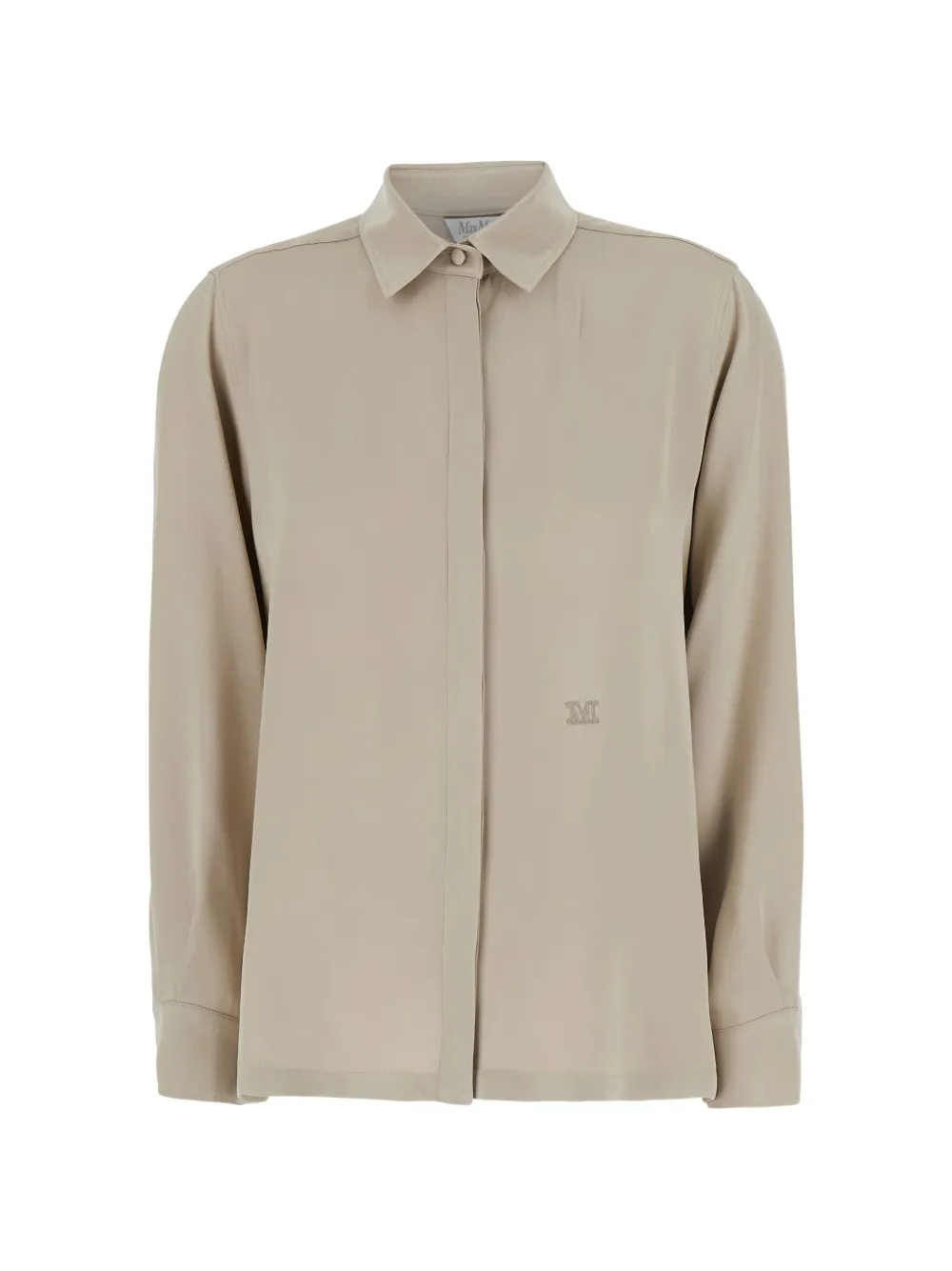 Max Mara Mxmgeranio logo-embroidered shirt - Neutrals