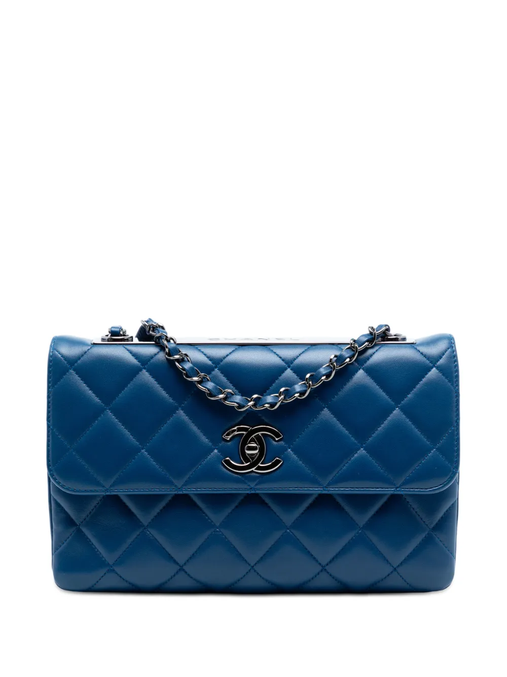 CHANEL Pre-Owned 2017-2018 Medium Quilted Lambskin Trendy CC Flap shoulder bag - Blau