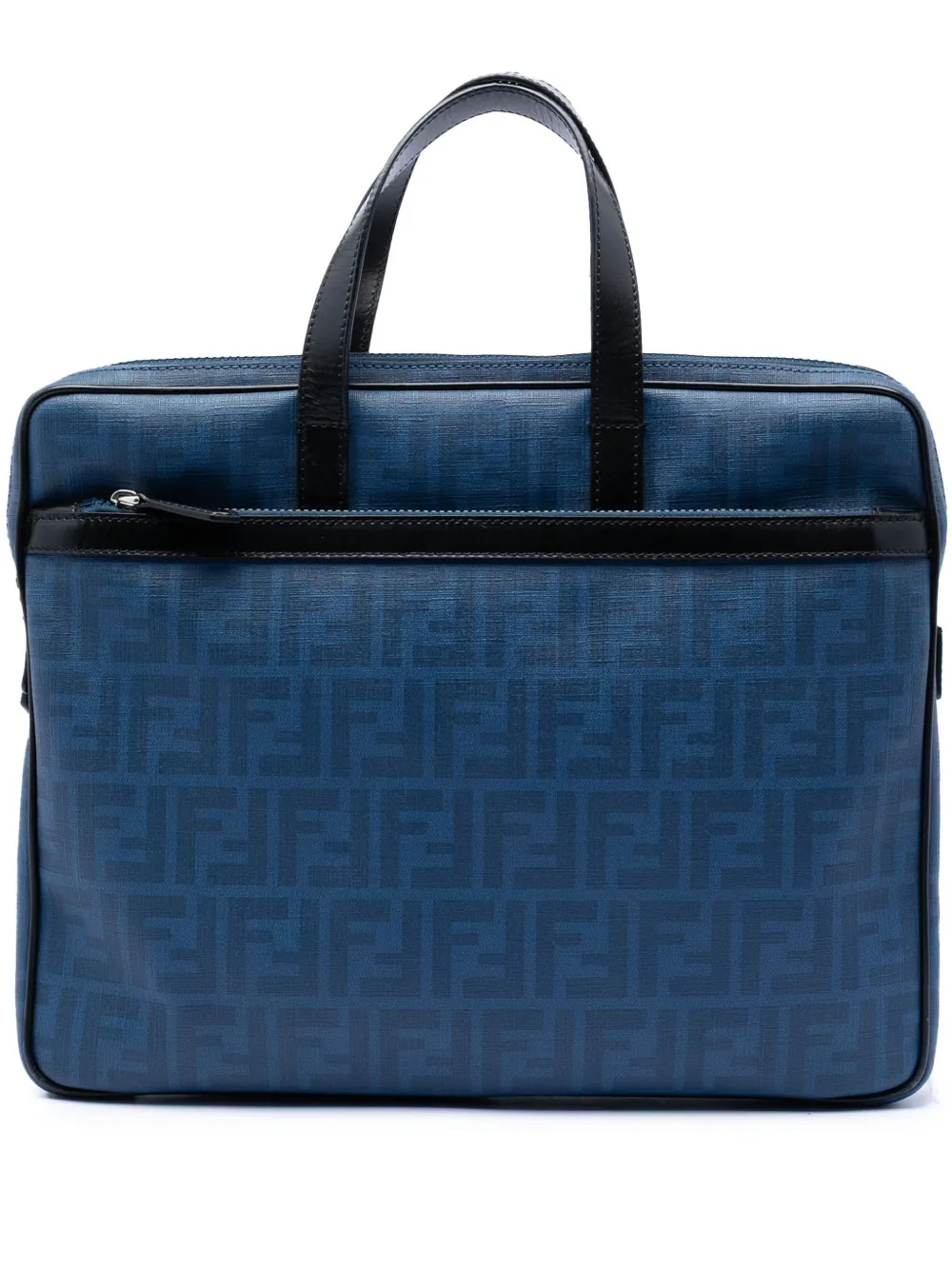 Fendi Pre-Owned 2010-2026 Zucca Spalmati business bag - Black
