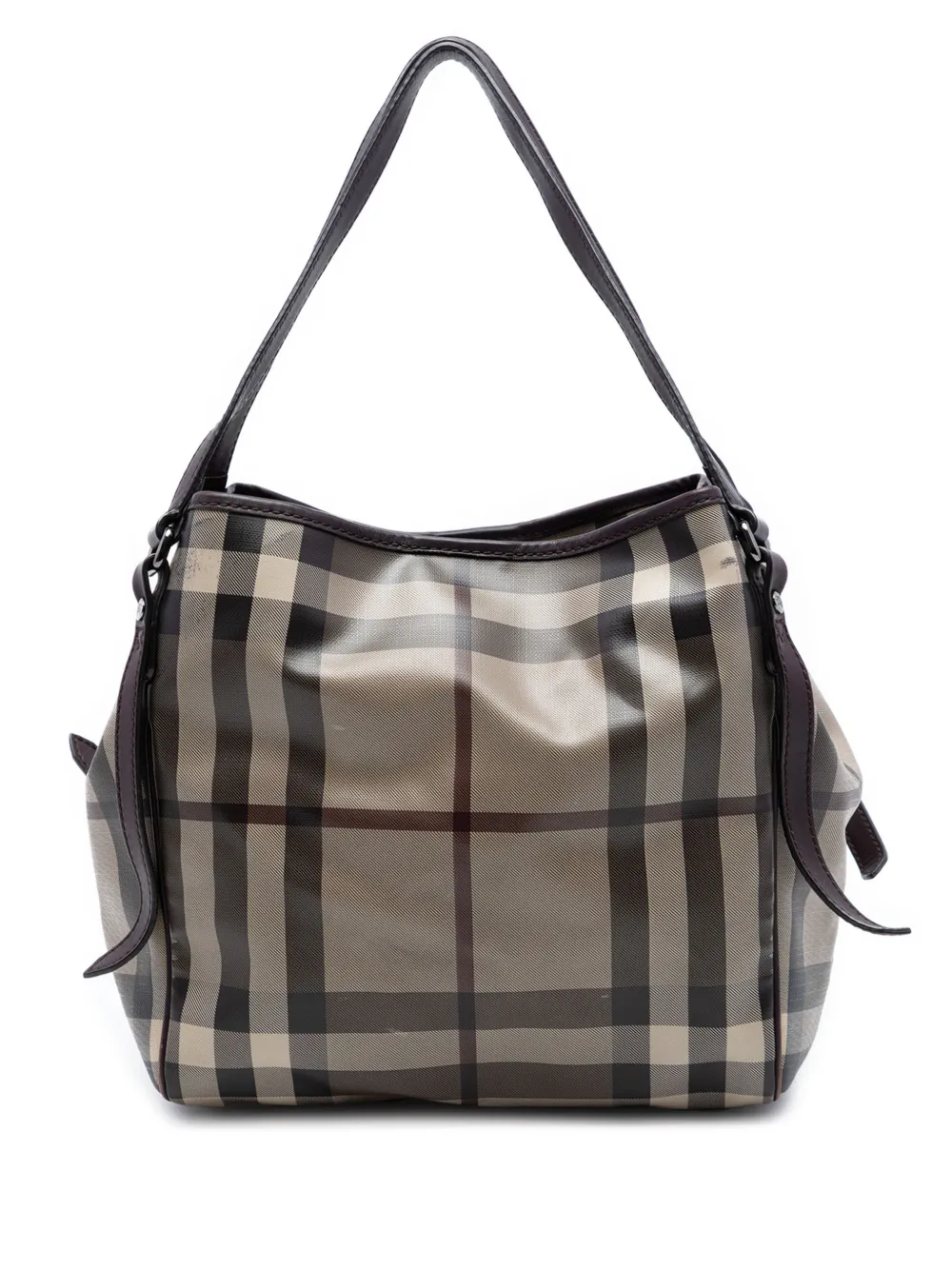 Burberry Pre-Owned 2000-2017 Small Smoke Check Coated Canvas Canterbury tote bag - Braun